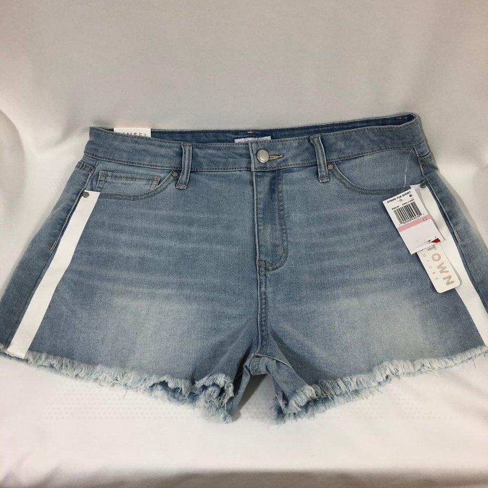 NWT Tinsel Town Blue Jean Shorts - Strip Tux